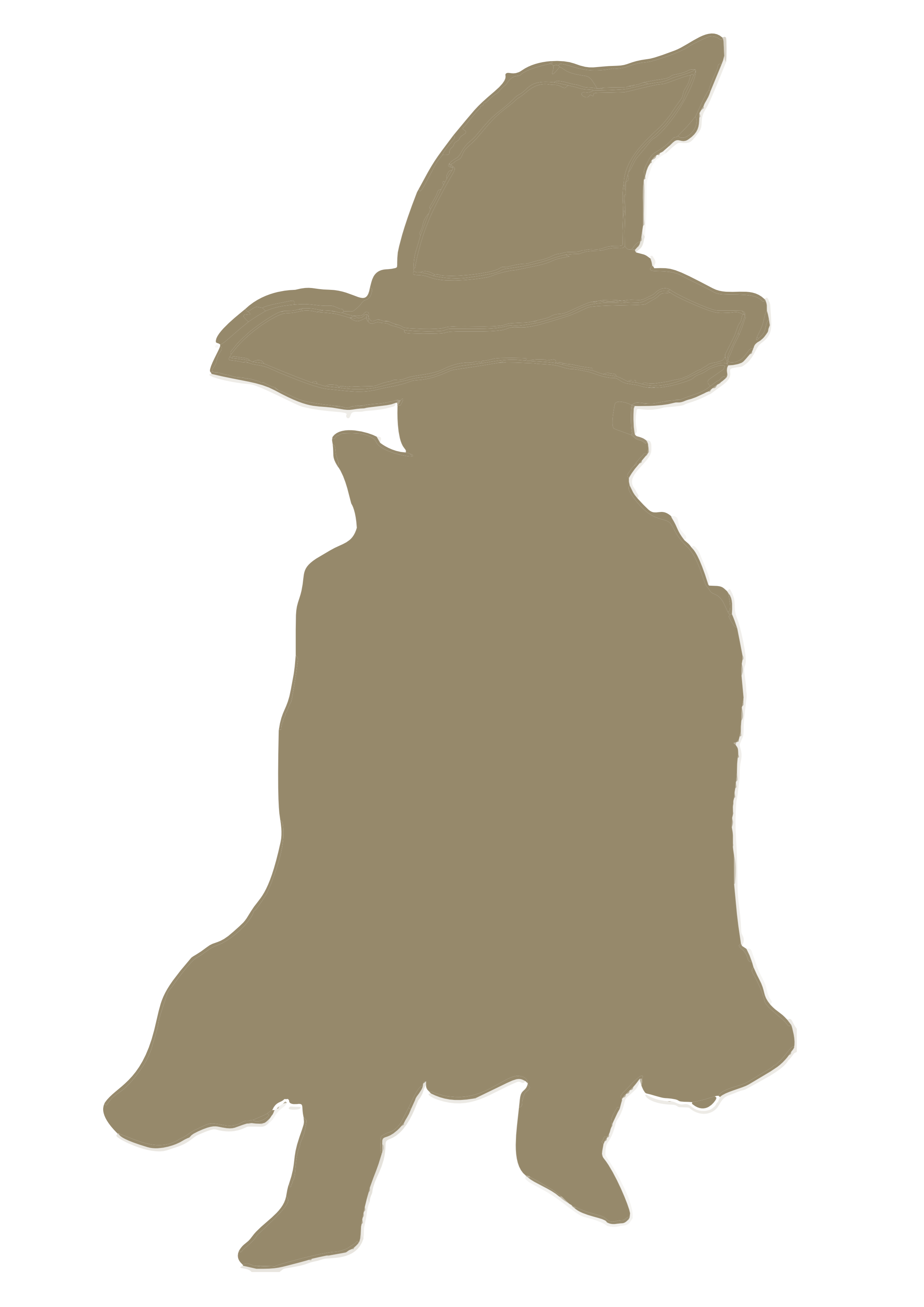 Golden Robes Wizard Silhouette